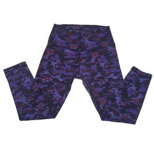Lululemon High Times Pant leggings size 10 Hounds Camo Emperor Blue Black